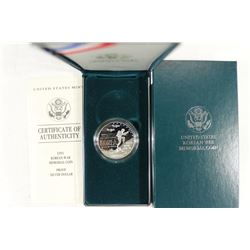 1991-P KOREAN WAR PROOF SILVER DOLLAR