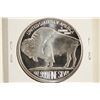 Image 2 : 1 TROY OZ .999 FINE SILVER PROOF ROUND BUFFALO /