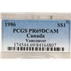 Image 3 : 1986 CANADA VANCOUVER SILVER DOLLAR PCGS PR69 DCAM