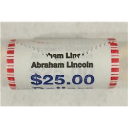 $25 ROLL OF 2010 ABRAHAM LINCOLN PRESIDENTIAL $'S