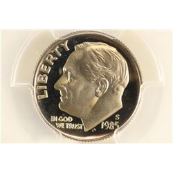 1985-S ROOSEVELT DIME PCGS PR70 DCAM