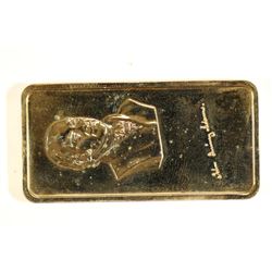 1 TROY OZ .999 FINE SILVER 24KT GOLD PLATED JOHN