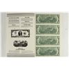 Image 2 : UNCUT SHEET OF 4-1976 $2 FRN STAR NOTES CRISP UNC