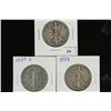 Image 1 : 1936-S,37-S & 38 WALKING LIBERTY HALF DOLLARS