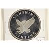 Image 1 : 1 TROY OZ .999 FINE SILVER PROOF ROUND SUNSHINE