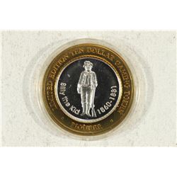 CASINO $10 SILVER TOKEN (UNC) PIONEER HOTEL &