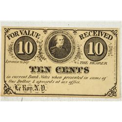 CIVIL WAR ERA 10 CENT OBSOLETE BANK NOTE