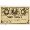 Image 1 : CIVIL WAR ERA 10 CENT OBSOLETE BANK NOTE