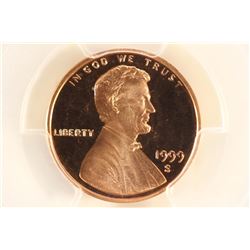 1999-S LINCOLN CENT PCGS PR69RD DCAM