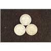 Image 1 : 1938,41 & 1942 NEWFOUNDLAND SILVER 10 CENTS