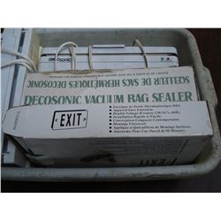 3 HEAT SEALERS AND EXIT SIGN