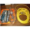 Image 1 : TRAY OF GREASE GUNS, EXTENSIONS CORD AND TROUBLE LIGHT