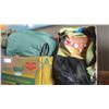 Image 3 : WINDIGO 9 FOOT BY 8 FOOT FOUR PERSON TENT WITH 4 SLEEPING BAGS AND AIR MATTRESS