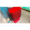 Image 1 : LOT OF NEW RED ROLLING SHOPPING BASKETS