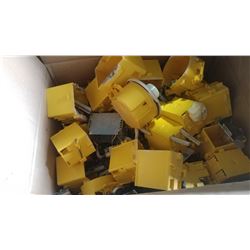 BOX OF ELECTRICAL OUTLETS HOUSINGS AND SWITCHES