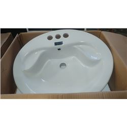 NEPTUNE CERAMIC DROP IN OVAL SINK 22 1/2" BY 18 1/4" BY 7"