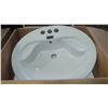 Image 1 : NEPTUNE CERAMIC DROP IN OVAL SINK 22 1/2" BY 18 1/4" BY 7"