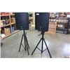 Image 1 : TWO YORKVILLE ELITE E354 350 WATT SPEAKERS WITH STANDS
