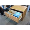 Image 3 : OAK LATERAL FILING CABINET WITH KEY