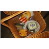 Image 1 : WICKER BASKET WITH ESTATE GOODS
