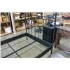 Image 2 : QUEENSIZE BLACK METAL BED FRAME