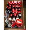 Image 2 : BOX OF COLLECTIBLE COKE ITEMS BOTTLES AND T SHIRTS AND SIGNS ETC