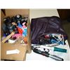 Image 1 : BOX OF BEAUTY SUPPLY AMD CURLING IRONS