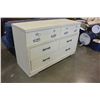 Image 2 : WHITE 6 DRAWER KIDS DRESSER WITH NAUTICAL THEMED PAINT