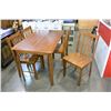 Image 2 : MAPLE DINETTE TABLE AND FOUR CHAIRS