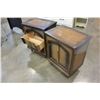 Image 2 : PAIR OF VINTAGE 2 DRAWER NIGHTSTANDS