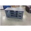 Image 2 : BRAND NEW MODERN GREY TV STANDWITH 2 GLASS DOORS