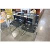 Image 2 : 2 MODERN BLACK CLEAR PLASTIC CHAIRS