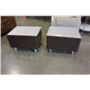 Image 1 : PAIR OF MODERN RED APPLE BRAND NIGHTSTANDS