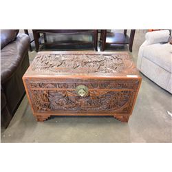 VINTAGE CARVED EASTERN CANFOR TRUNK