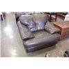 Image 1 : BROWN LEATHER OVERSIZE ARM CHAIR