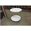 Image 2 : 2 TIER ROLLING GLASS TOP ENDTABLE ROUND