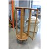 Image 2 : OAK ROUND GLASS DOOR DISPLAY CABINET