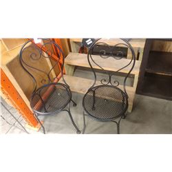 2 METAL PATIO CHAIRS