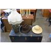 Image 1 : VITNAGE BRASS LAMP AND 2 HATS