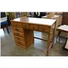 Image 2 : NADEAU MAPLE 4 DRAWER SINGLE PEDASTEL DESK AND 1 DRAWER NIGHTSTAND