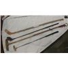 Image 1 : VINTAGE POLO STICK AND TWO GOLF CLUBS AND HOCKEY STICK