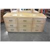 Image 2 : SHERMAG 9 DRAWER MAPLE DRESSER WITH MIRROR AND NIGHTSTAND
