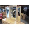 Image 3 : SHERMAG 9 DRAWER MAPLE DRESSER WITH MIRROR AND NIGHTSTAND