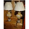 Image 1 : MARBLE BASE GLASS TABLE LAMPS