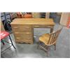 Image 1 : MAPLE FOUR DRAWER DESK WITH CHAIR