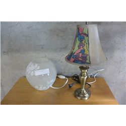 TWO SMALL TABLE LAMPS