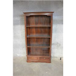 6 FOOT BOOKSHELF WITH 2 DRAWERS