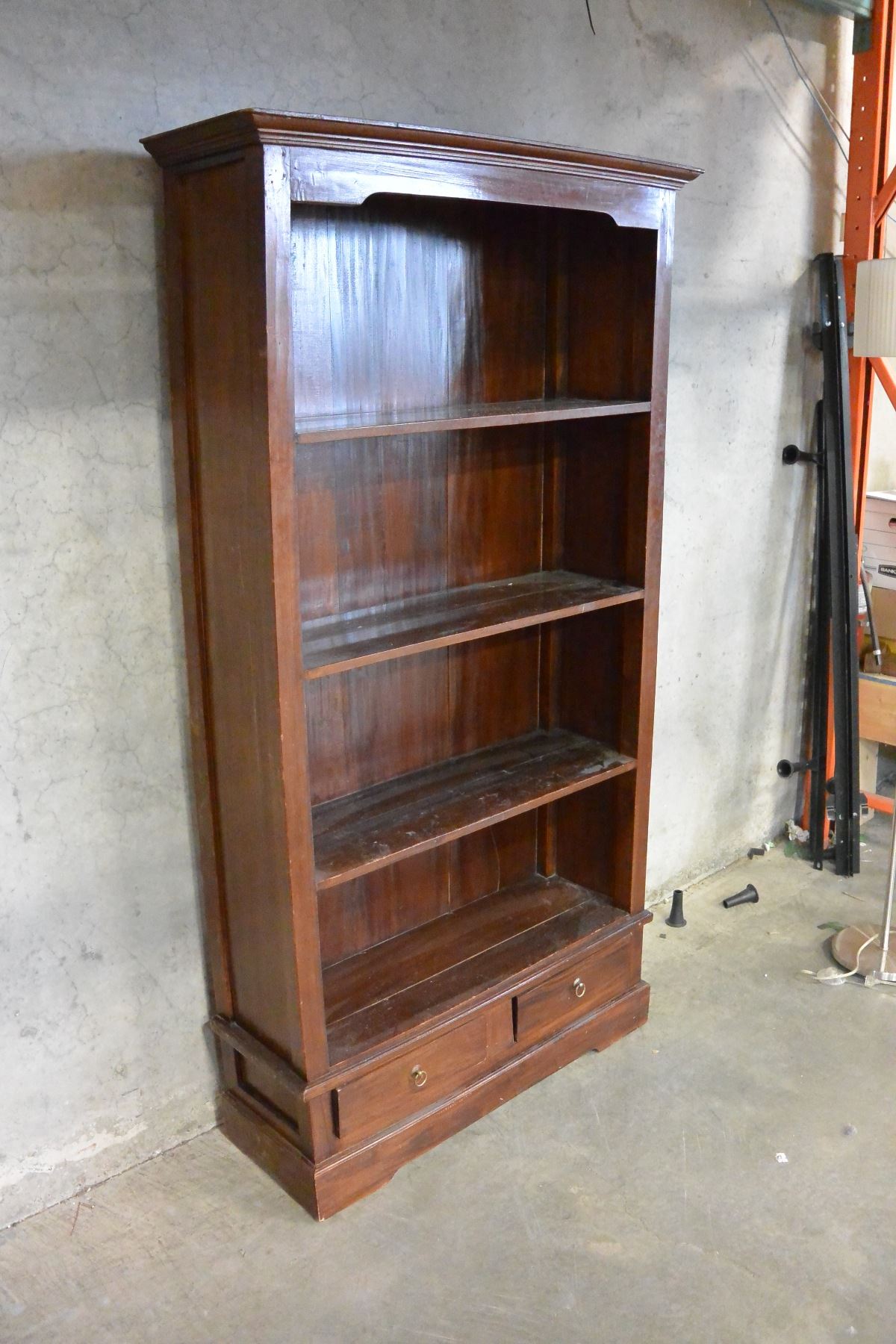 6 Foot Bookshelf With 2 Drawers