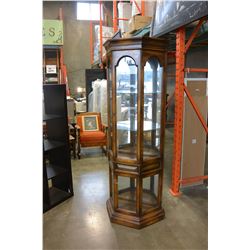 OAK CURIO CABINET