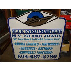 BLUE EYED CHARTERS SIGN